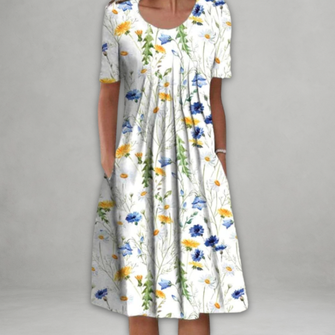Charlotte | Feminine Floral Midi Dress
