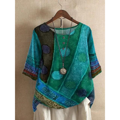 Amira | Vibrant Boho Print Top
