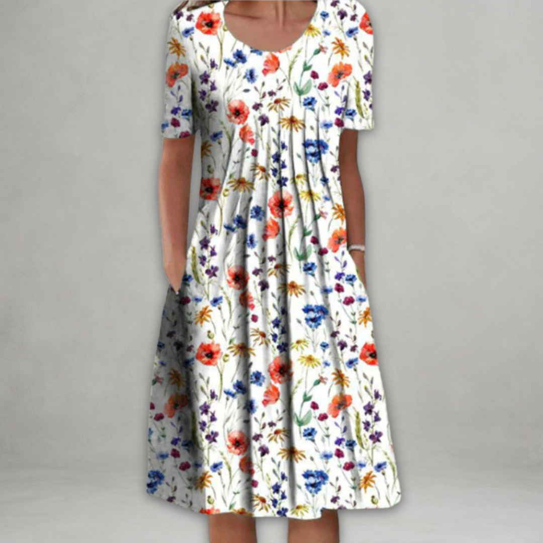 Charlotte | Feminine Floral Midi Dress
