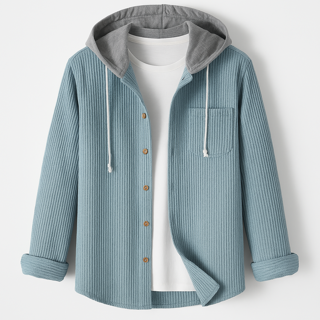 Bruno | Textured Corduroy Hoodie with Relaxed Fit