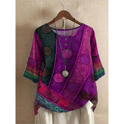 Amira | Vibrant Boho Print Top