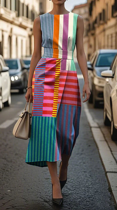 Ava | Printed Sleeveless Summer Dress