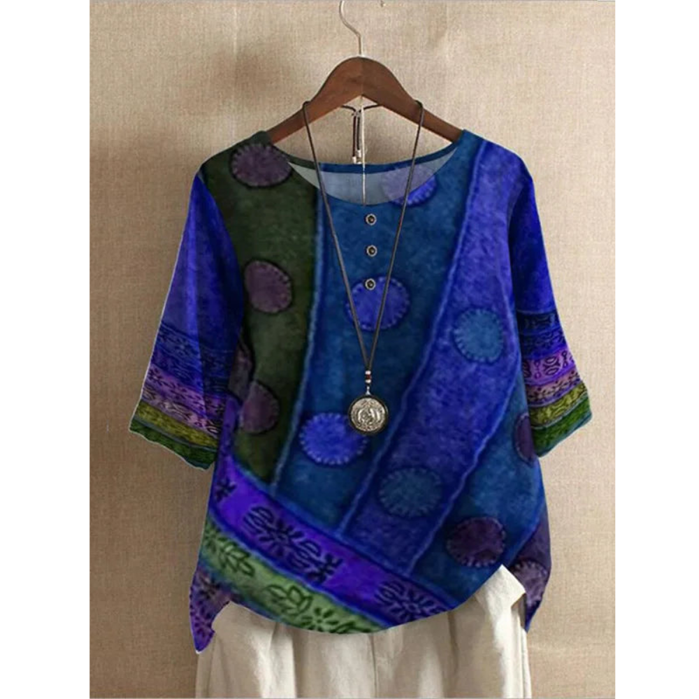 Amira | Vibrant Boho Print Top