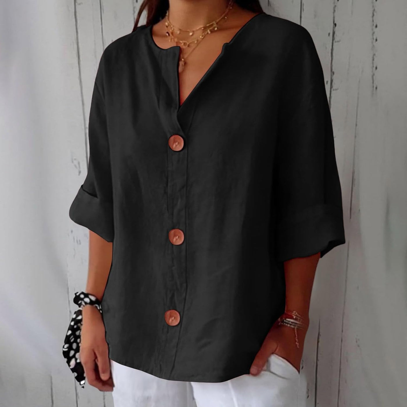 Lila | Relaxed Linen Blouse