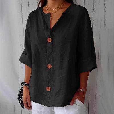 Lila | Relaxed Linen Blouse