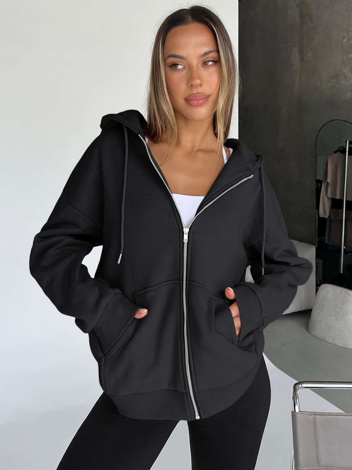 Harper | Oversized Zip Hoodie