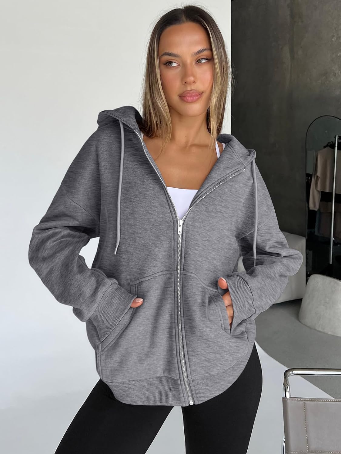 Harper | Oversized Zip Hoodie