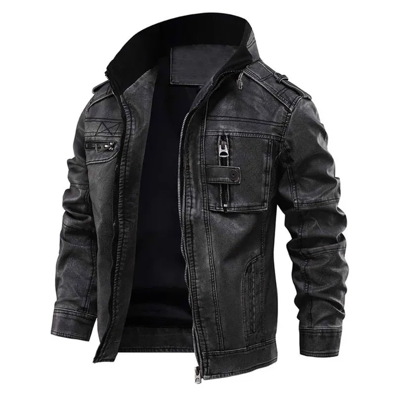 Ryder | Black Leather Summer Jacket