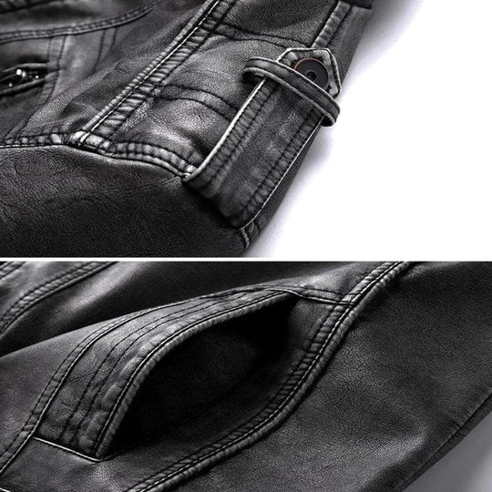 Ryder | Black Leather Summer Jacket