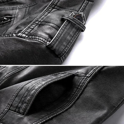 Ryder | Black Leather Summer Jacket