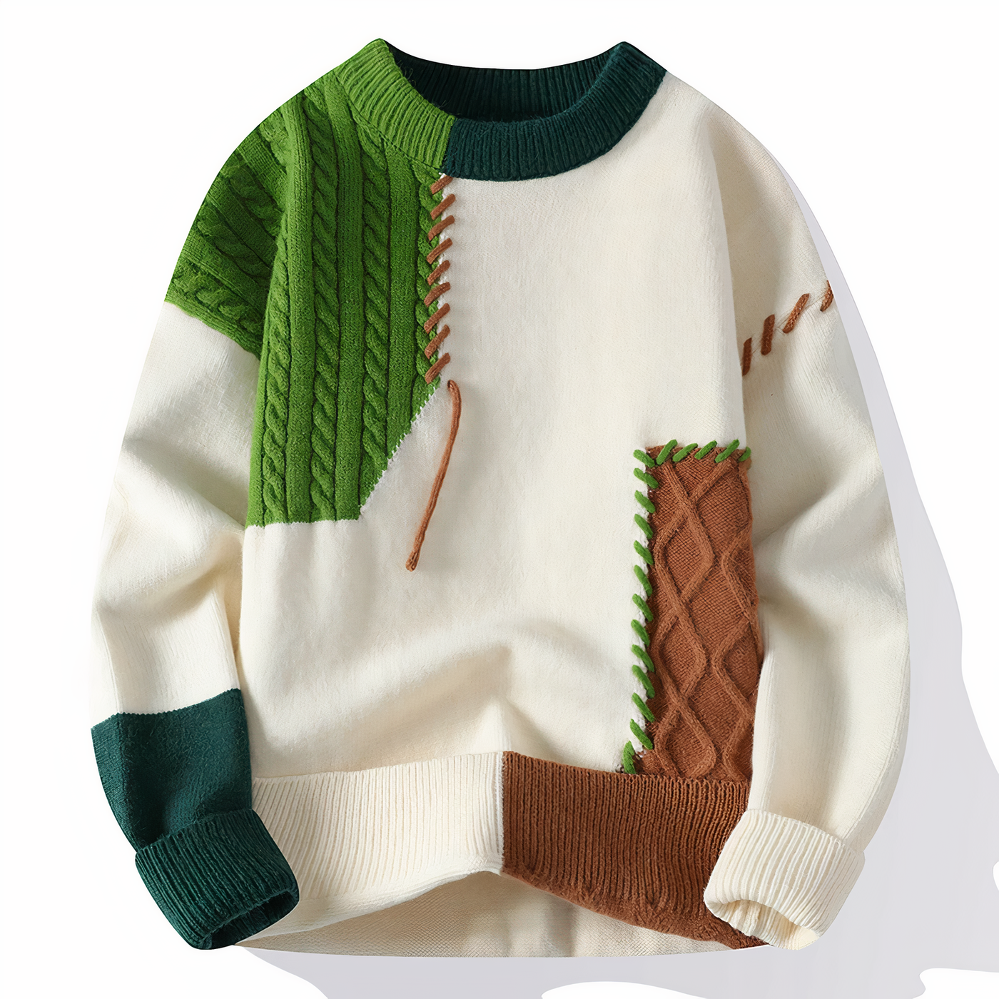 Logan | Modern Patchwork Sweater