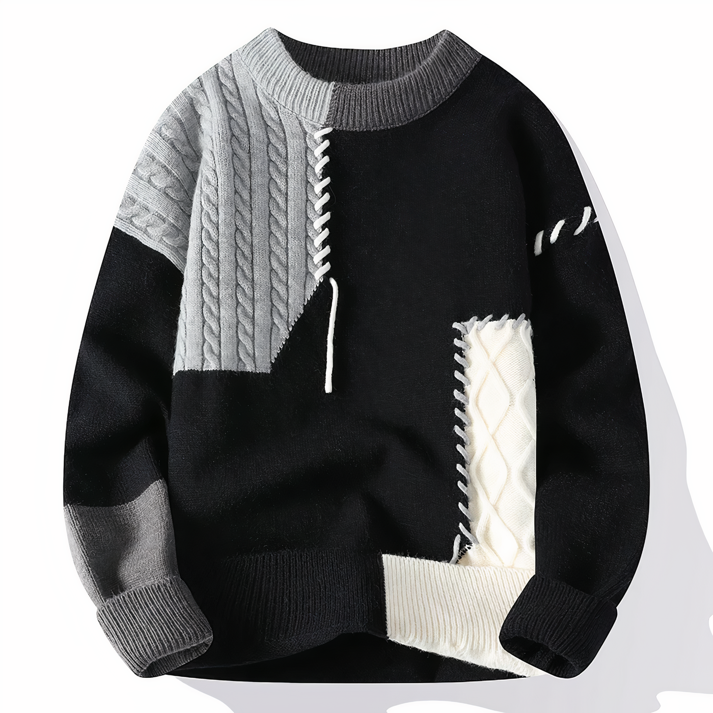 Logan | Modern Patchwork Sweater