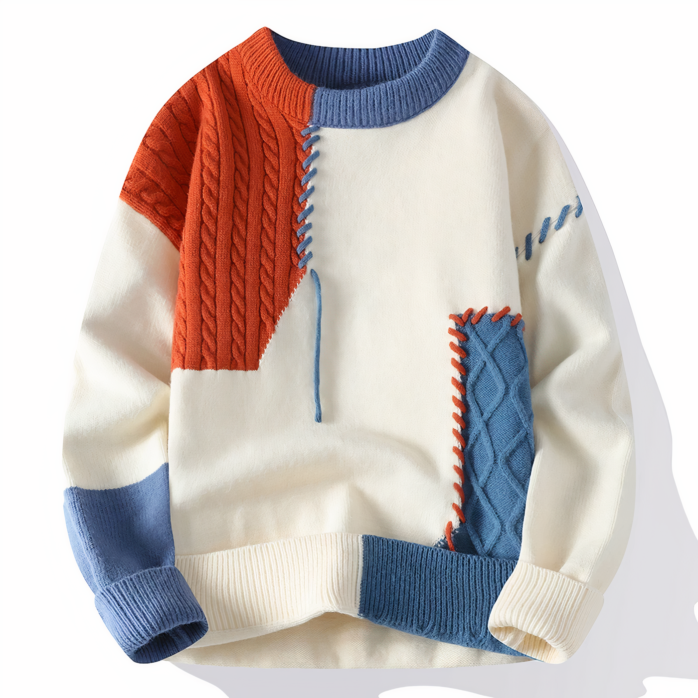 Logan | Modern Patchwork Sweater