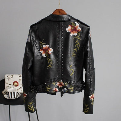 Mila | Embroidered Leather Elegance