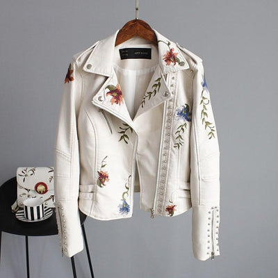 Mila | Embroidered Leather Elegance