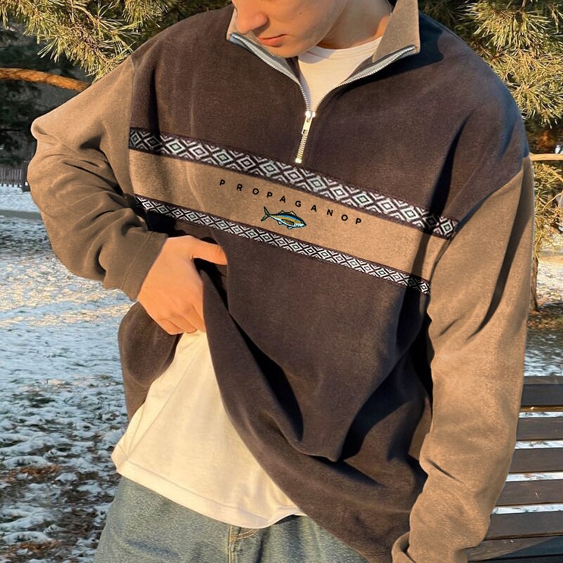 Ryan | Retro Zip-Up Sweater