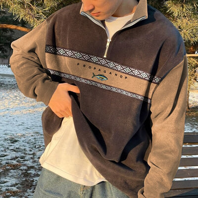 Ryan | Retro Zip-Up Sweater