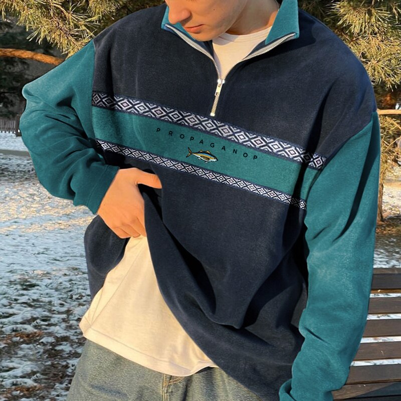 Ryan | Retro Zip-Up Sweater