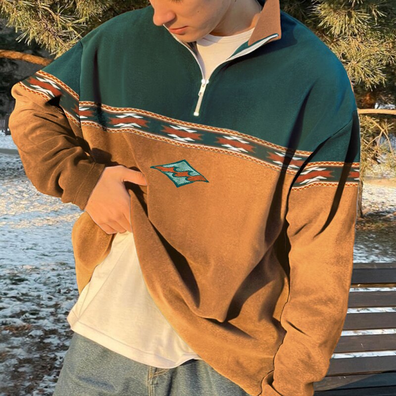 Ryan | Retro Zip-Up Sweater