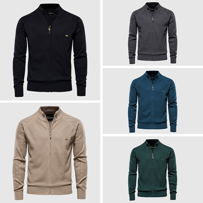 Adriano | Full-Zip Cotton Sweater