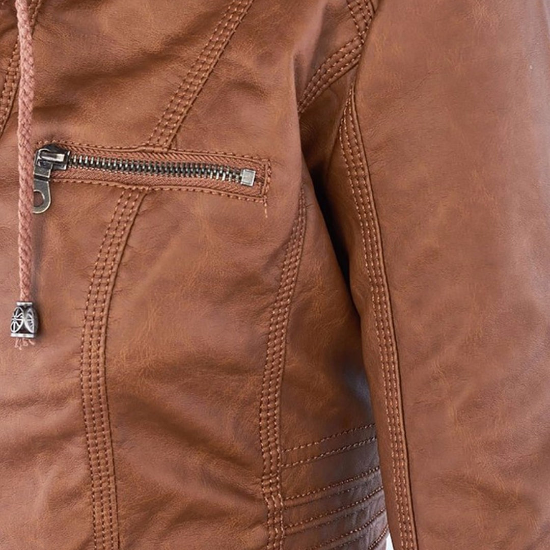 Amélie | Elegant Leather Summer Jacket