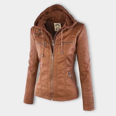 Amélie | Elegant Leather Summer Jacket