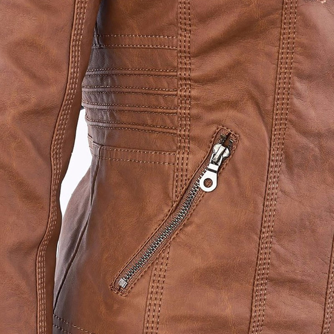 Amélie | Elegant Leather Summer Jacket