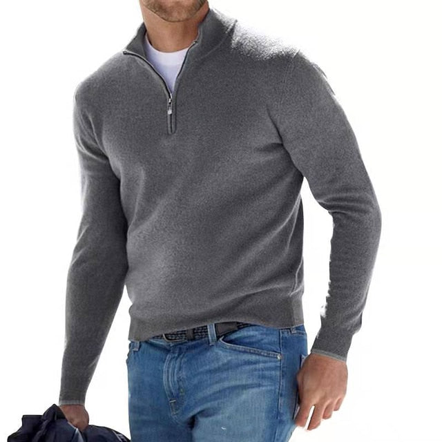 Alessio | V-Neck Zipped Pullover