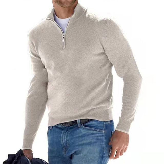 Alessio | V-Neck Zipped Pullover