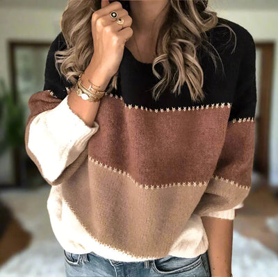 Saria | Bold Colour-Block Sweater