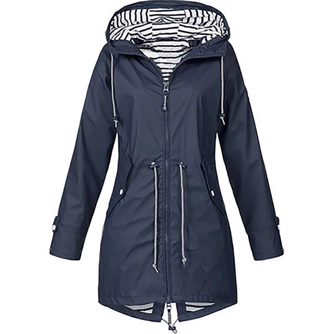 Sofia | Long Rainproof Hooded Coat