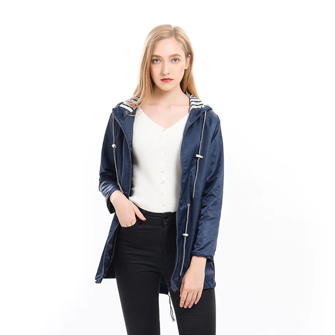 Sofia | Long Rainproof Hooded Coat