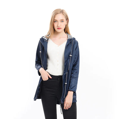 Sofia | Long Rainproof Hooded Coat