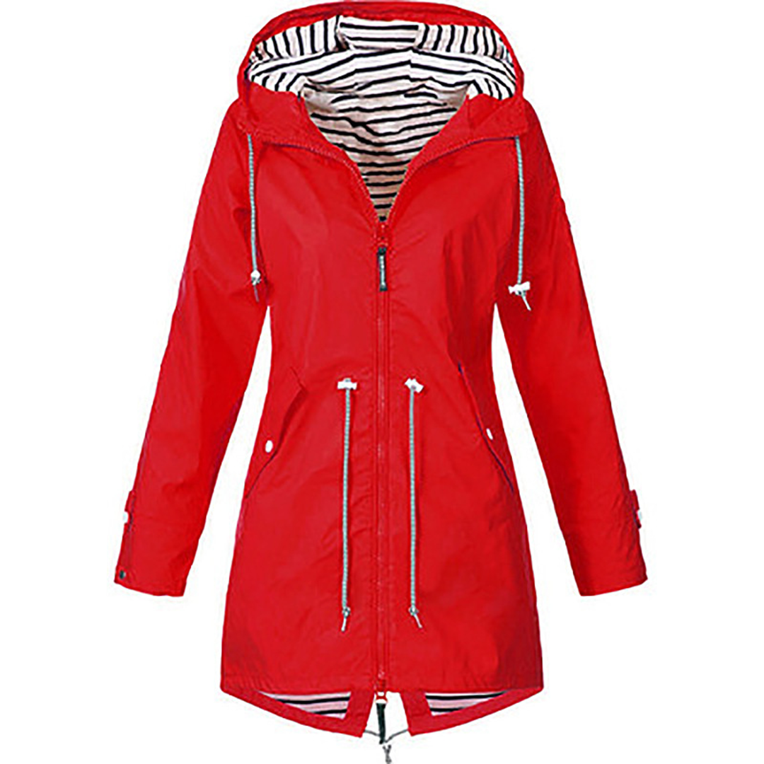 Sofia | Long Rainproof Hooded Coat