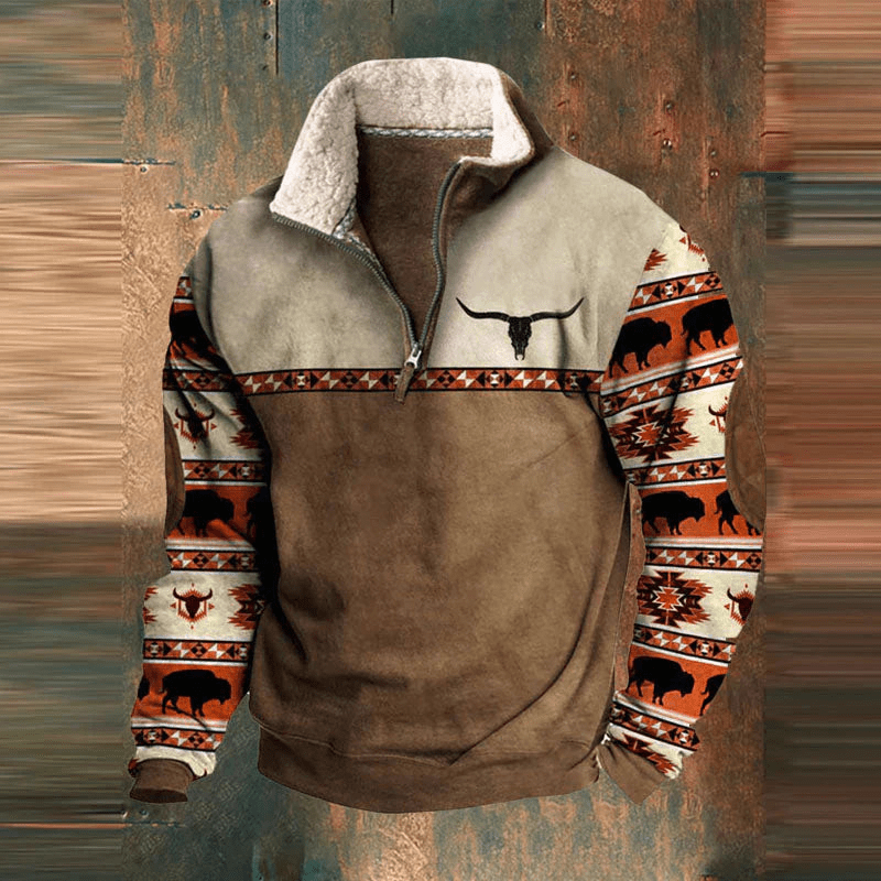 Axel | Zip Hoodie with Graphic Print