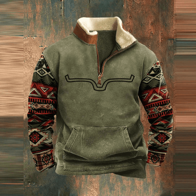Axel | Zip Hoodie with Graphic Print