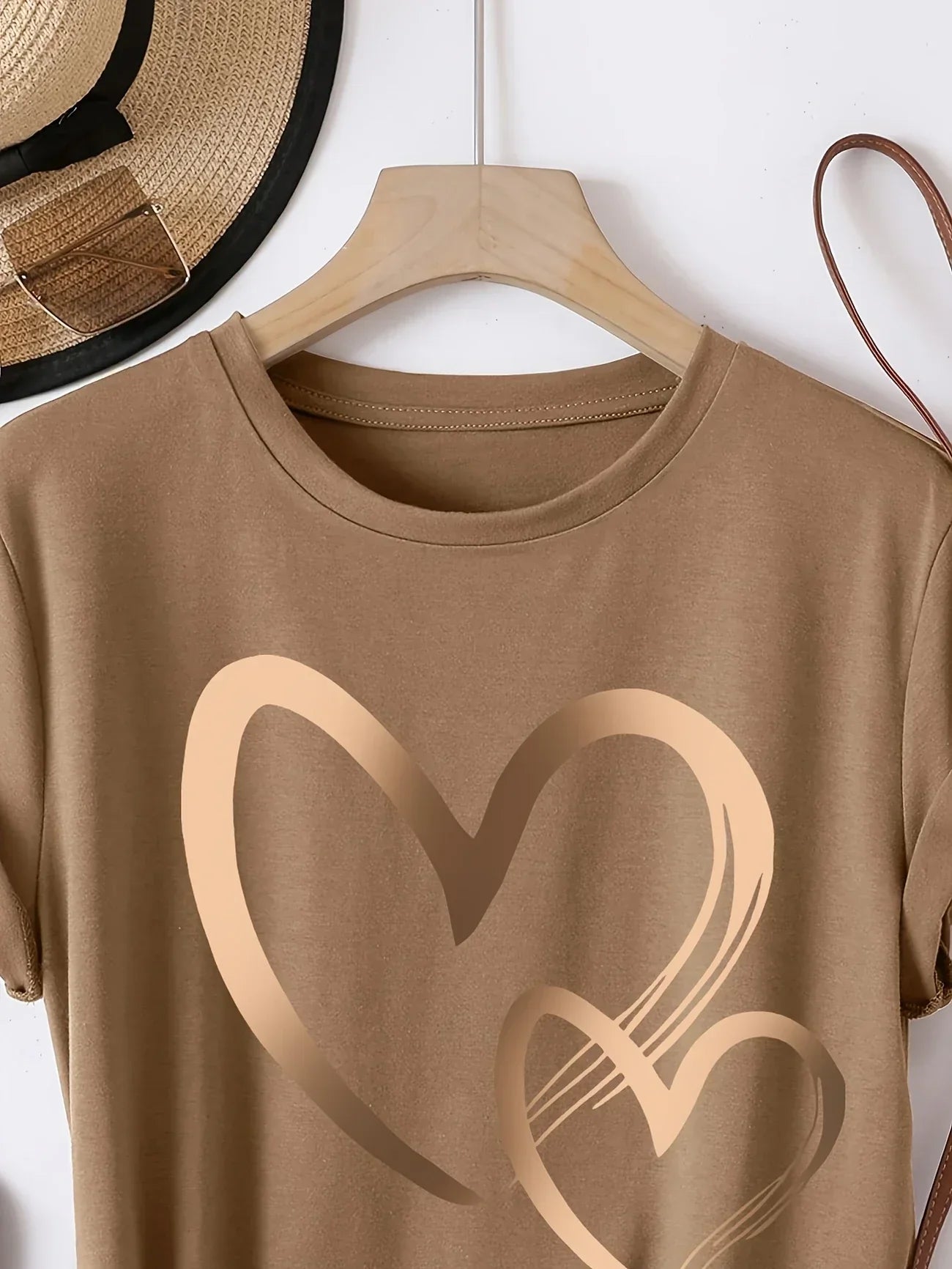 Luna | Heart Print Tee with Everyday Charm