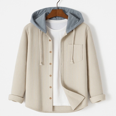 Bruno | Textured Corduroy Hoodie with Relaxed Fit