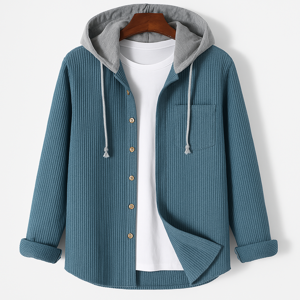 Bruno | Textured Corduroy Hoodie with Relaxed Fit