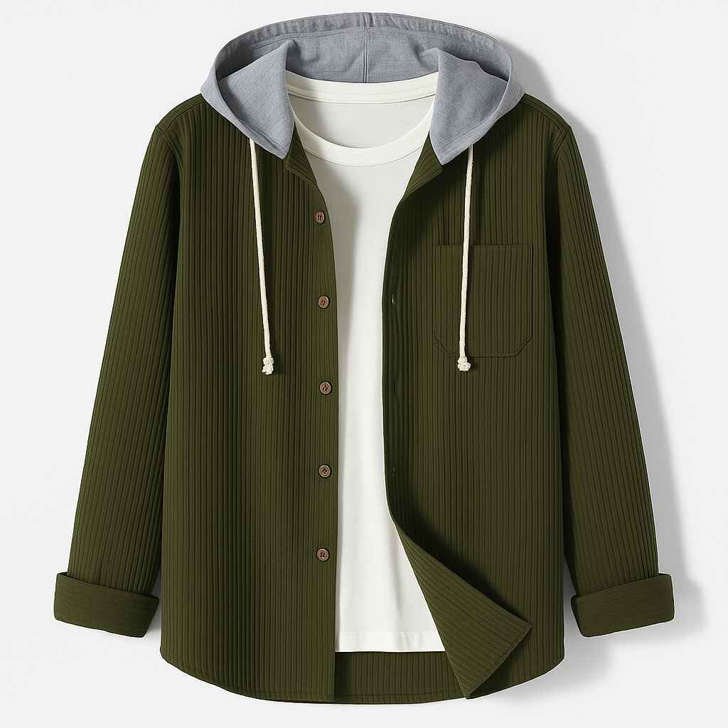 Bruno | Textured Corduroy Hoodie with Relaxed Fit