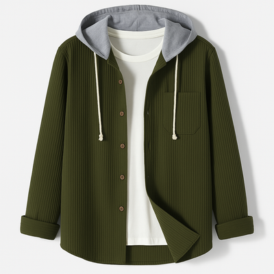 Bruno | Textured Corduroy Hoodie with Relaxed Fit