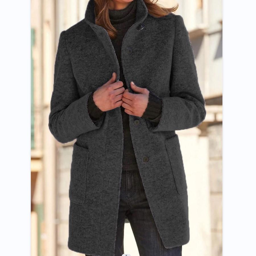 Margot | Retro Button Wool Coat