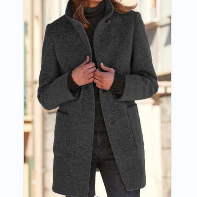 Margot | Retro Button Wool Coat