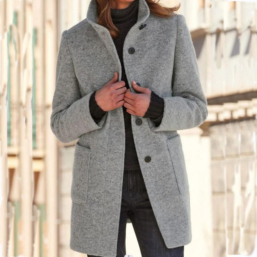 Margot | Retro Button Wool Coat