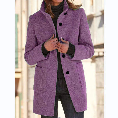 Margot | Retro Button Wool Coat