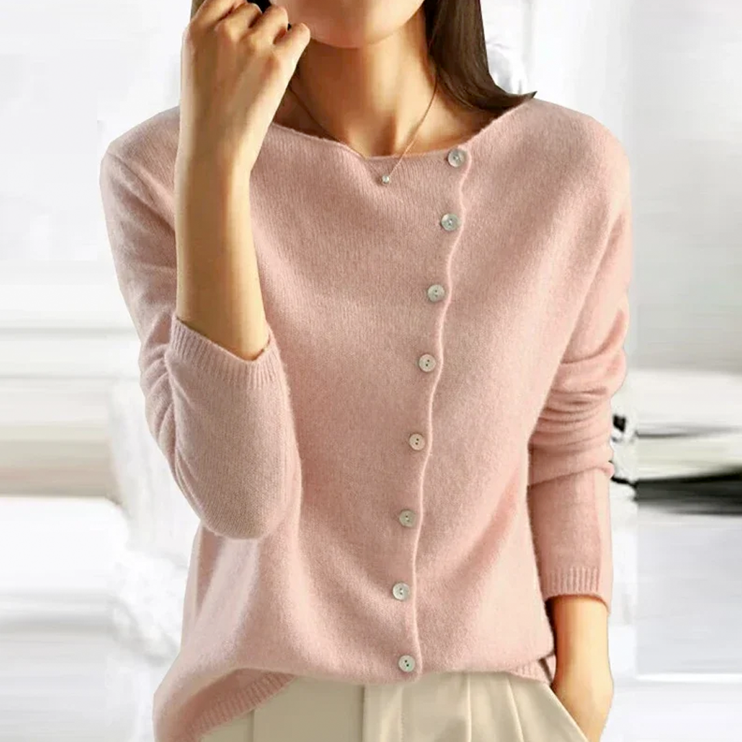 Elara | Asymmetric Button-Up Cardigan