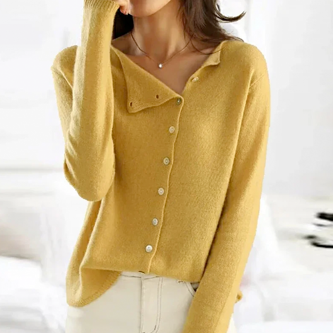 Elara | Asymmetric Button-Up Cardigan