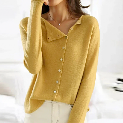 Elara | Asymmetric Button-Up Cardigan