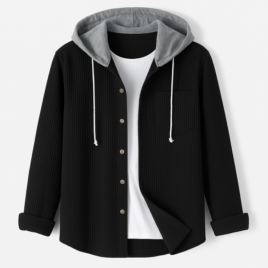Bruno | Textured Corduroy Hoodie with Relaxed Fit
