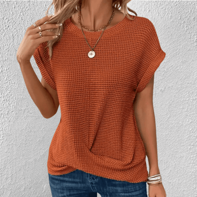 Aubrey | Tummy Control Waffle-knit Top